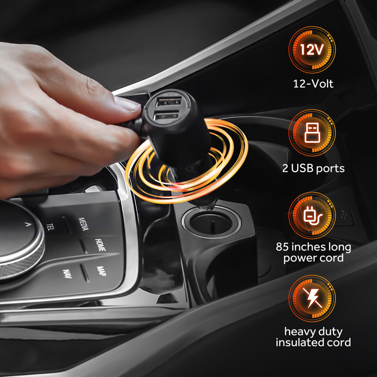 SEALY Portable Heated Car Blanket with 2 Output USB Ports Wayfair Canada